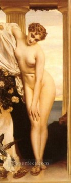 Lord Frederic Leighton Painting - Venus Disrobing for the Bath 1866 Academicism Frederic Leighton
